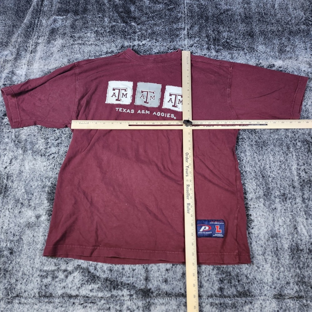Texas A & M University ATM Aggies Short sleeve t shirt men's large 27L X 21W - Picture 5 of 7